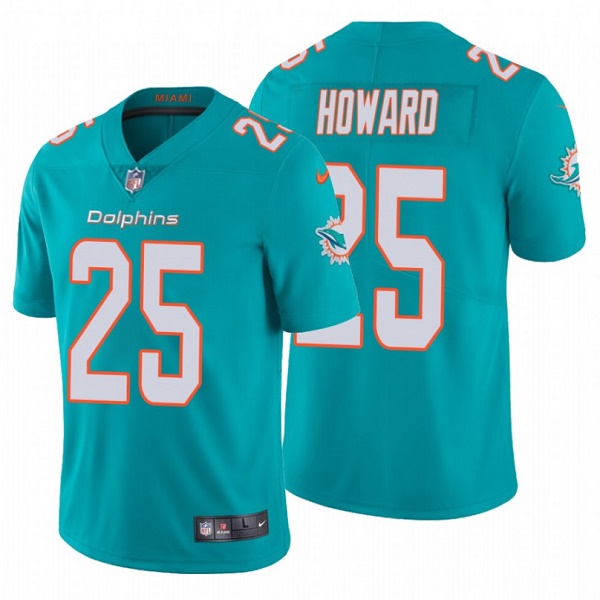 Men’s Miami Dolphins #25 Xavien Howard Aqua Vapor Untouchable Limited Stitched Jersey Men’s Miami Dolphins #25 Xavien Howard Aqua Vapor Untouchable Limited Stitched Jersey